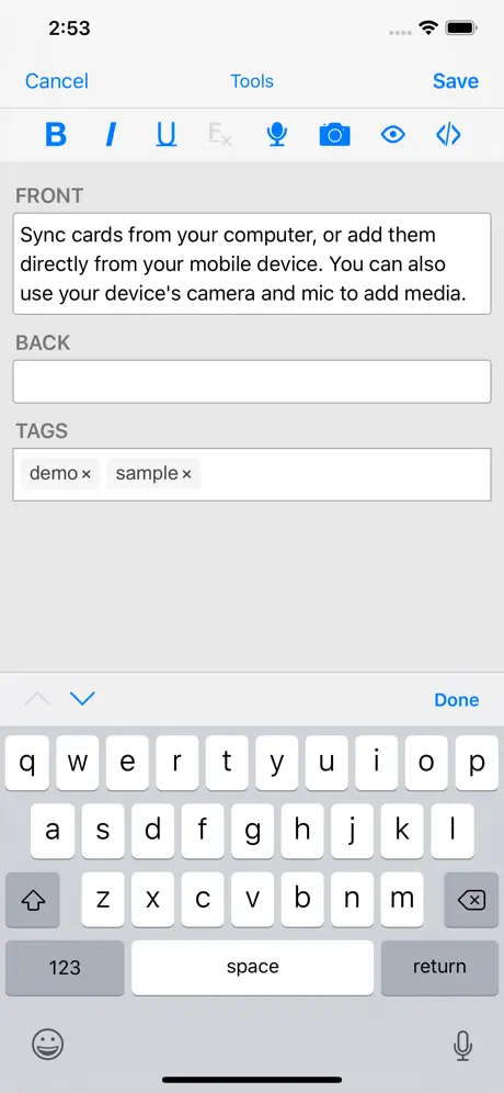 Anki screenshot 3