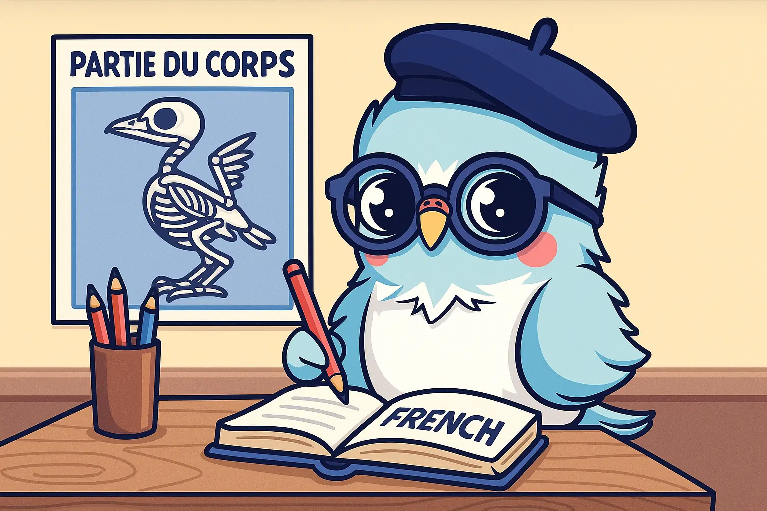 フランス語での体の部位：頭の先からつま先まで